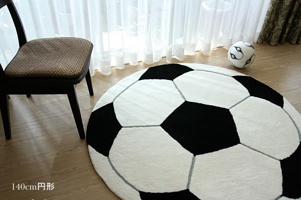 サッカーボールラグ Soccer Ball Rug