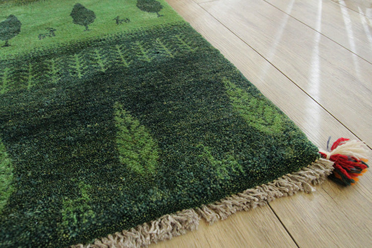 ペルシャ ギャッペ ランナー #24898　生命の樹と高原 123×43cm