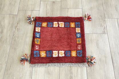 ペルシャ ギャッペ  ＃50108 パネル 38×38cm　座布団　チェアマット　レッド