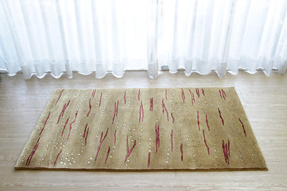 山吹山水 高級ウール＆シルク緞通 150段 69×122cm
