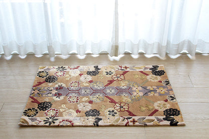 ウール＆シルク緞通 150Line Premium　＃QHM21　61×91cm　正面