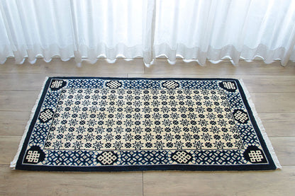 甘粛緞通　高級手織りウール緞通 ＃YASL230 BE  69×122cm