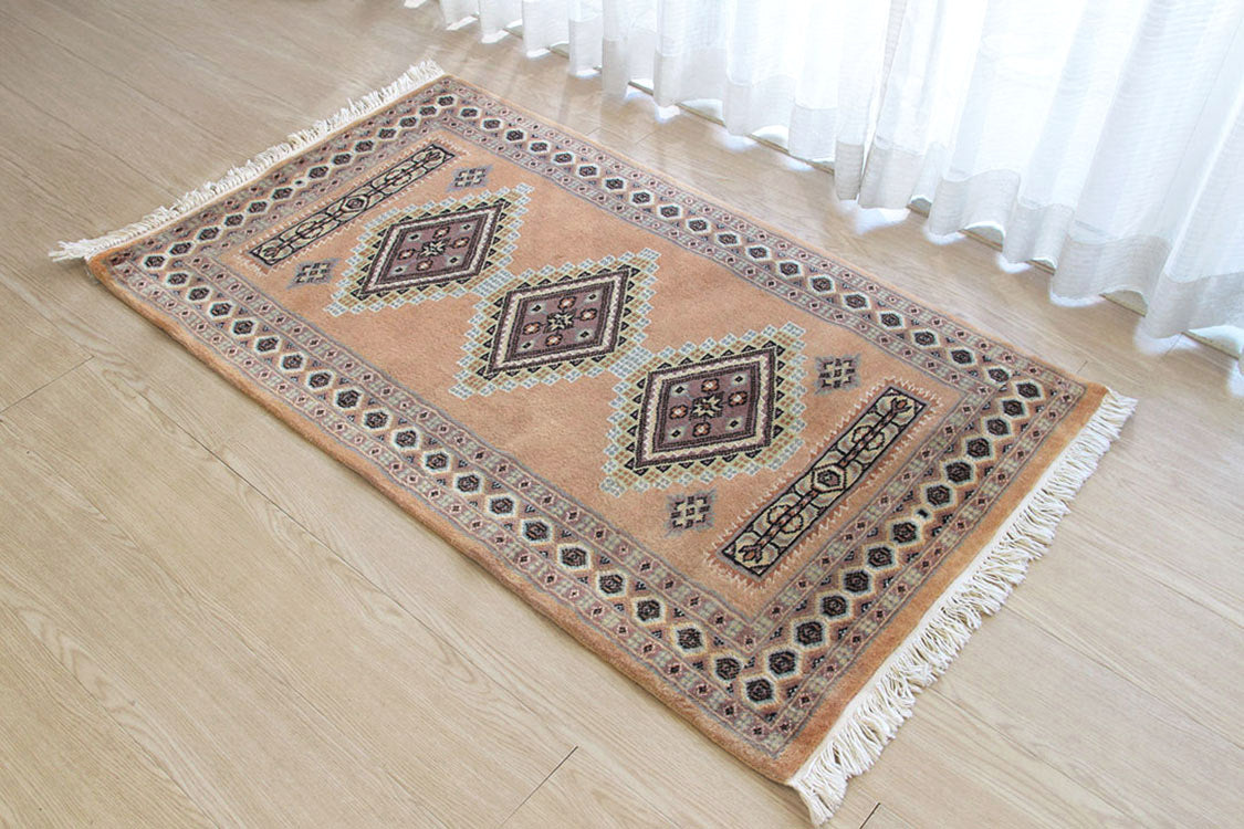 パキスタン段通玄関マット P25-7574　76×127cm