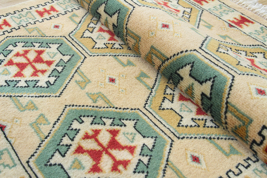 パキスタン段通玄関マット P28-3077　61×90cm　拡大画像