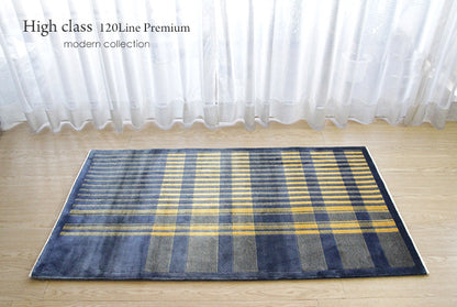 シルク緞通玄関マット 120Line Premium 光彩 ＃0913 69×122cm