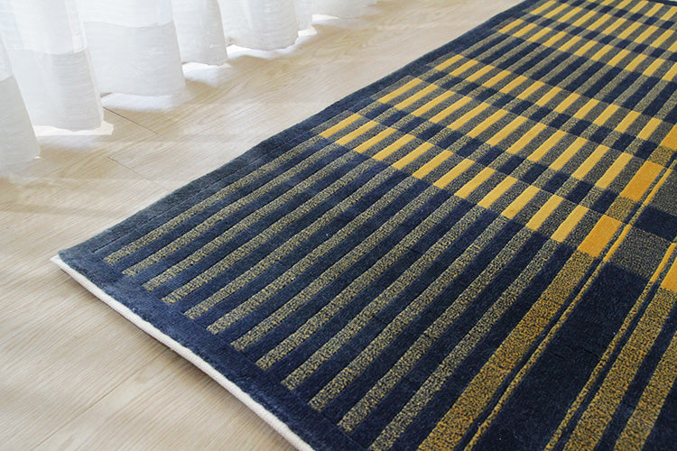 シルク緞通玄関マット 120Line Premium 光彩 ＃0913 69×122cm