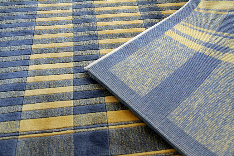 シルク緞通玄関マット 120Line Premium 光彩 ＃0913 69×122cm　裏面