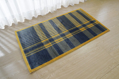 シルク緞通玄関マット 120Line Premium 光彩 ＃0914 69×122cm