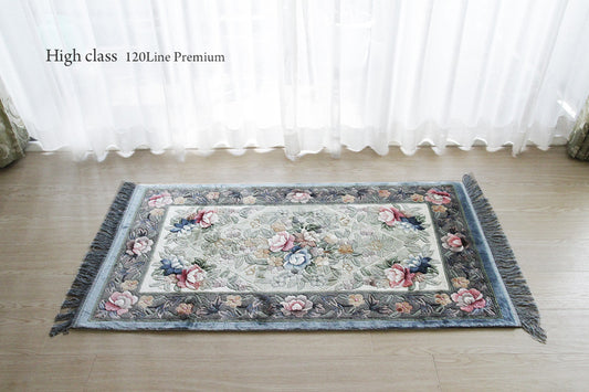シルク緞通玄関マット 120Line Premium　CJT-1483