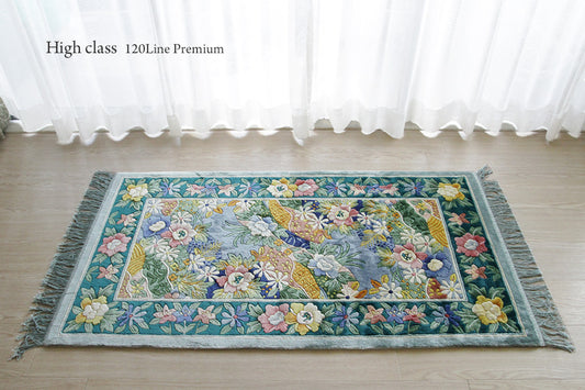 シルク緞通玄関マット 120Line Premium　CJT-002  69×122cm 