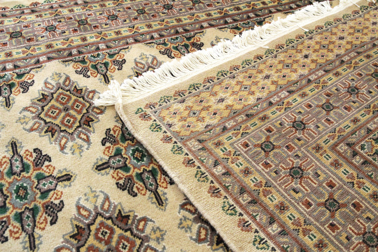 パキスタン緞通ラグ P70-9276 141×202cm ジャルダ柄　裏面