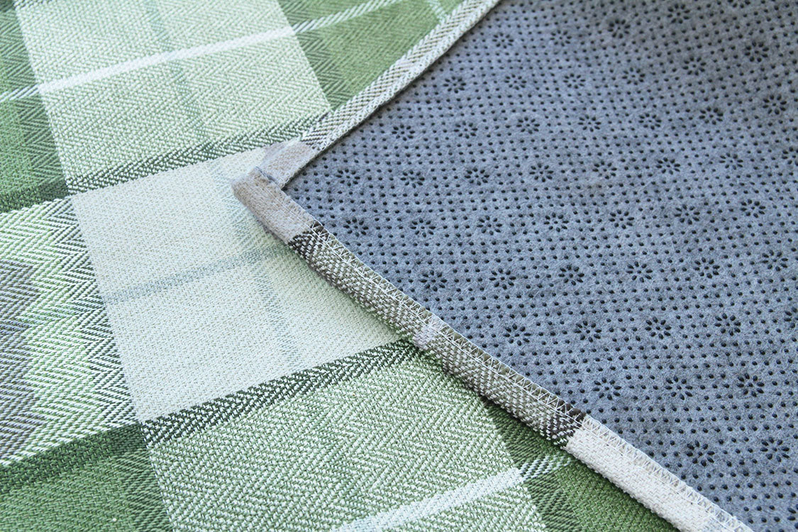 ブロック チェック柄 キッチンマット 50×180cm