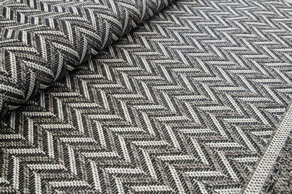 カレント CURRENT　フラットウーブンラグ　ブラウン　生地アップ