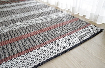 展示品処分！ウール混 スタイリッシュラグ 200×250cm　ピンク