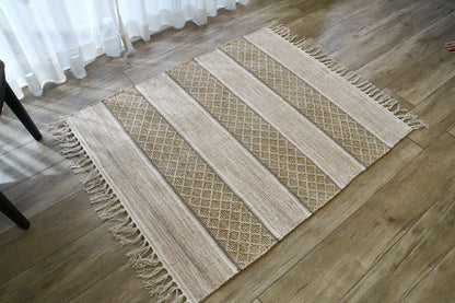 カプール コットンラグ India Cotton Rug アイボリー