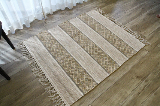 カプール コットンラグ India Cotton Rug アイボリー