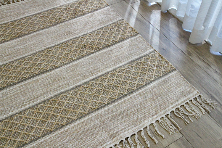 カプール コットンラグ India Cotton Rug アイボリー