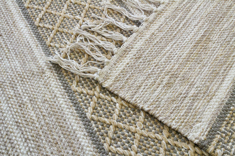 カプール コットンラグ India Cotton Rug アイボリー