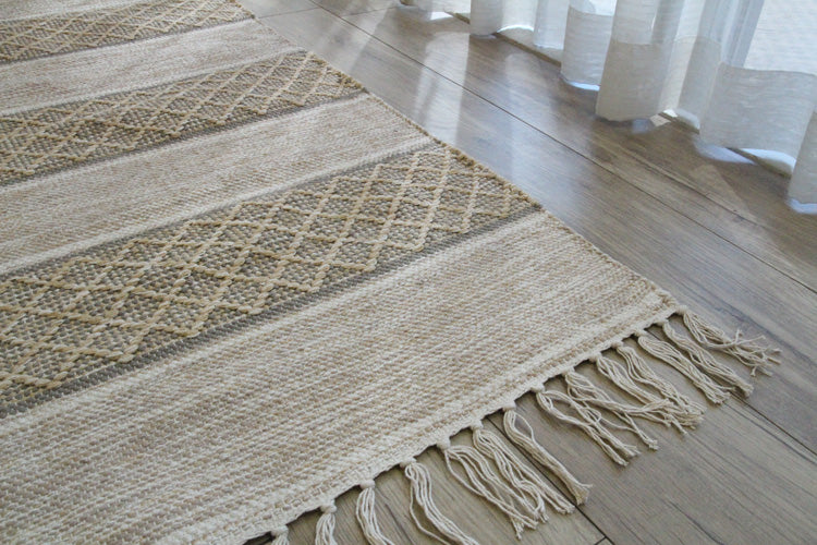 カプール コットンラグ India Cotton Rug アイボリー