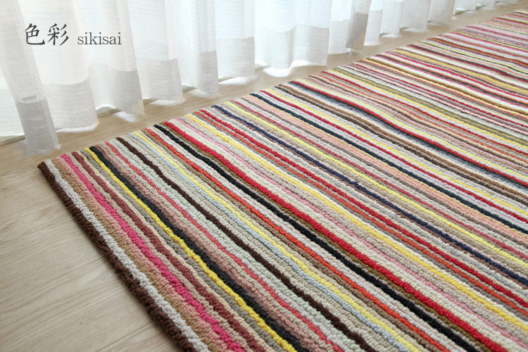 色彩　堺手刺し緞通　#027 140×200cm