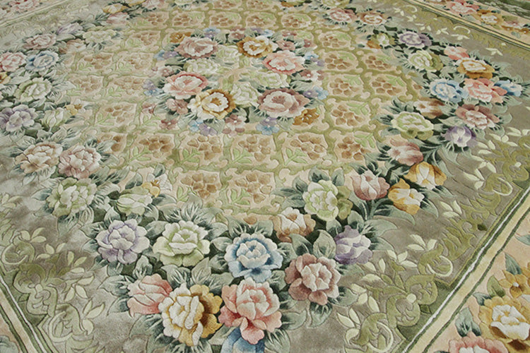 シルク緞通ラグ 120Line Premium　CJR-＃1060　 244×244cm 拡大画像
