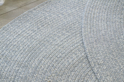 ヘリンボンテイスト コットンラグ　130×180cm楕円形