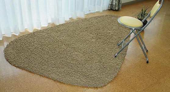 コットンシャギーラグ三角形　cotton shagy rug　tｒｙａｎｇｌｅ