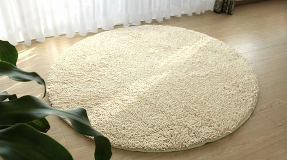 マイクロファイバーシャギーラグ　円形　mycrofiber shaggy rug