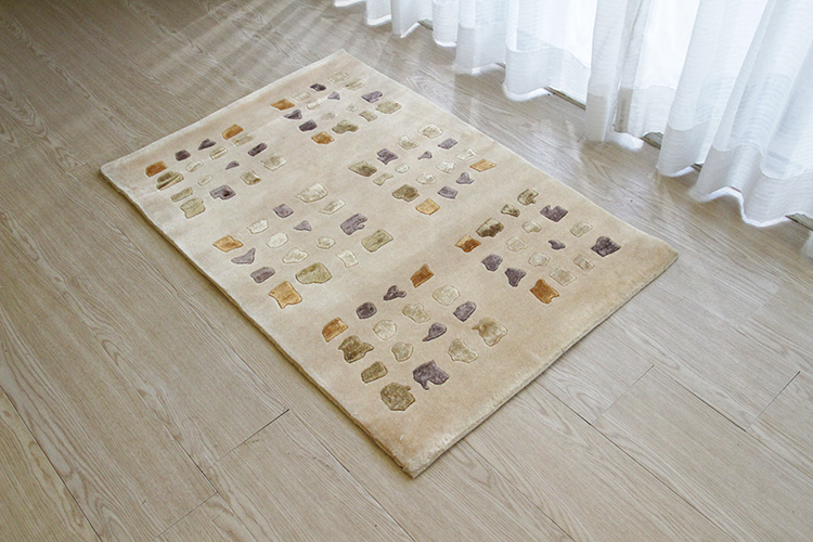 ジュエル  高級ウール＆シルク緞通 150段  61×91cm