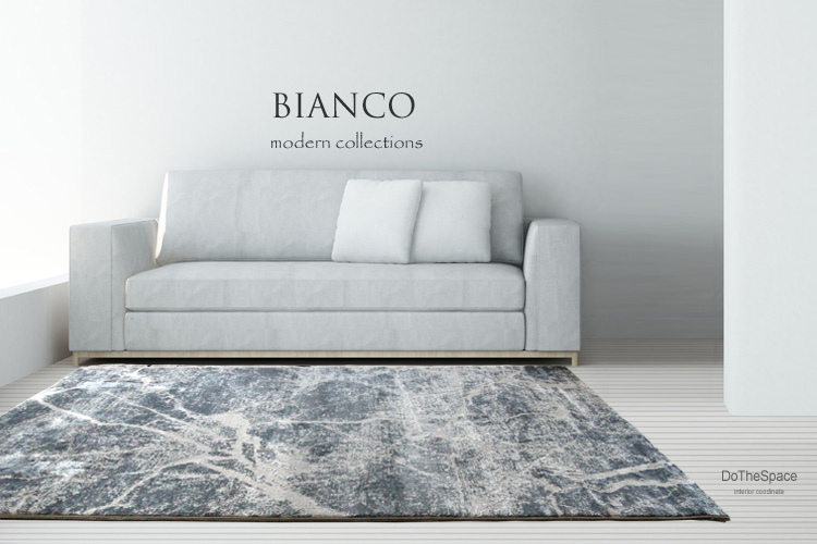 ビアンコ Bianco アートデザインラグ ブルー | ラグマット・玄関マット