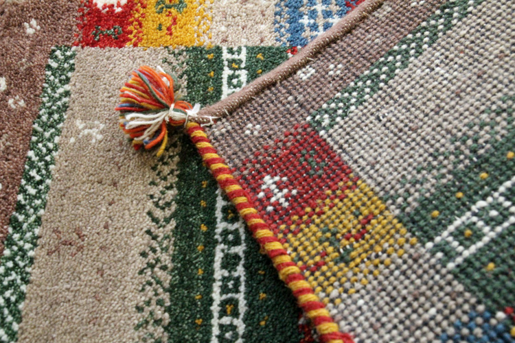 ギャッペ インド製 手織り玄関マット #AC-0132