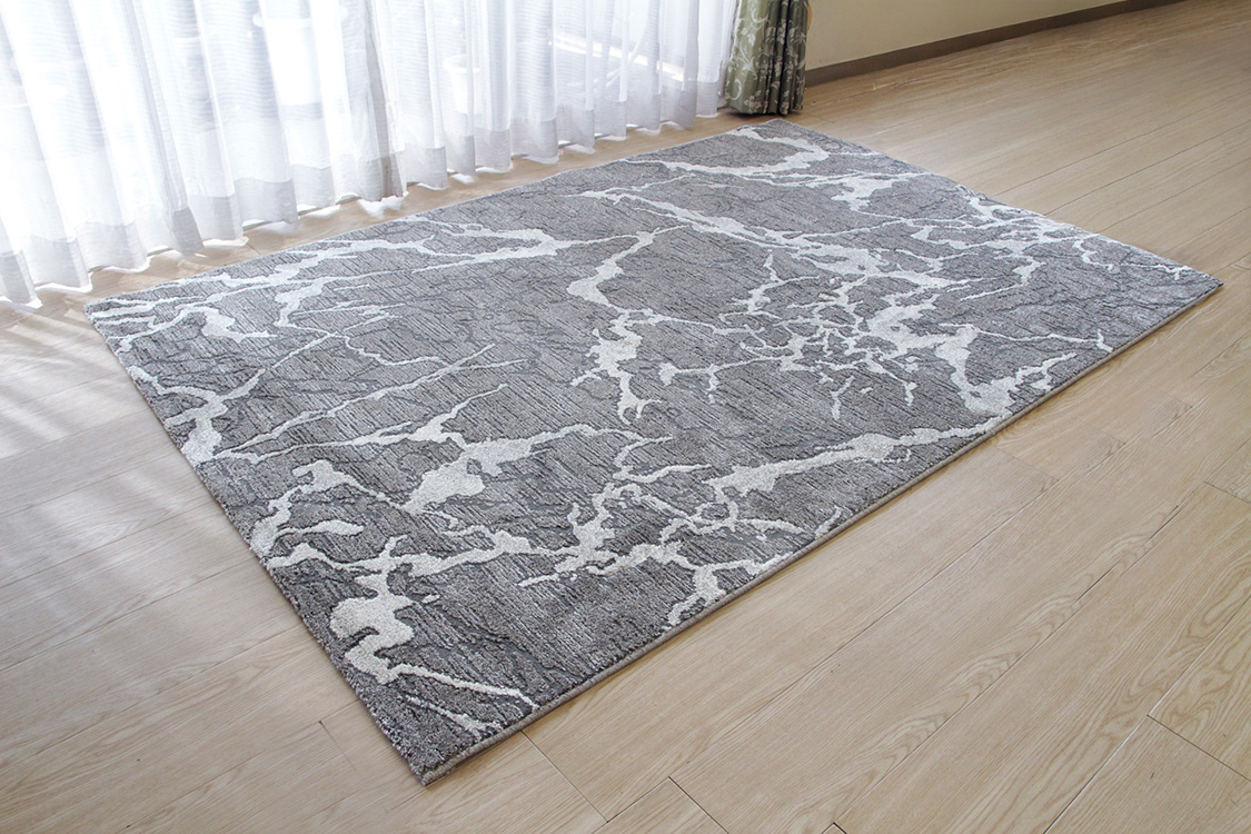 ビアンコ Bianco　アートデザインラグ　グレー