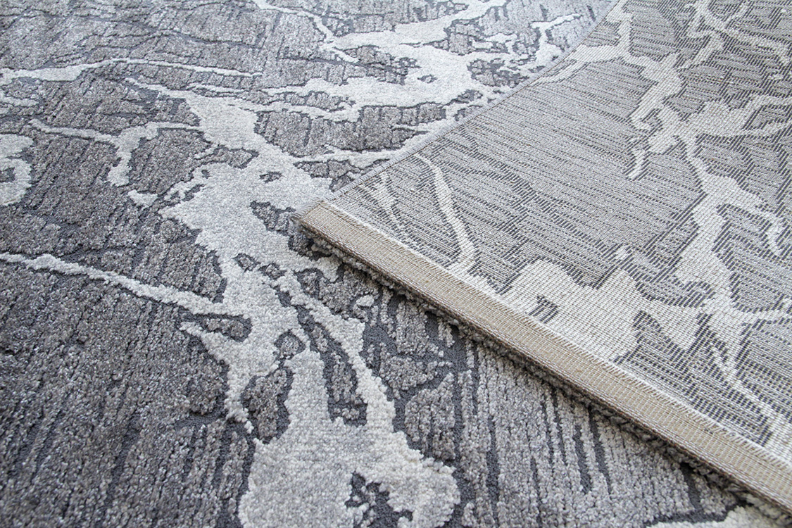 ビアンコ Bianco　アートデザインラグ　グレー