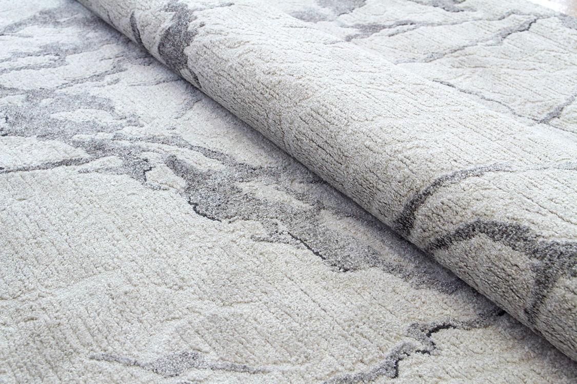 ビアンコ Bianco　アートデザインラグ　アイボリー