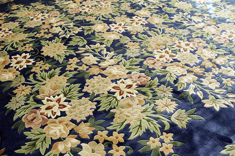 シルク緞通ラグ 120Line Premium　CJR-＃2001BL　  244×244cm