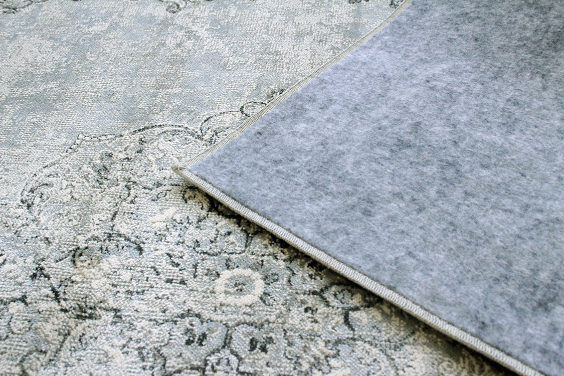 リオン Lyon ベルギー製 モケット織りラグ　グレー