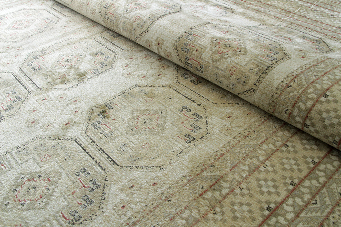 ラホール Lahore ベルギー製 モケット織りラグ　ベージュ