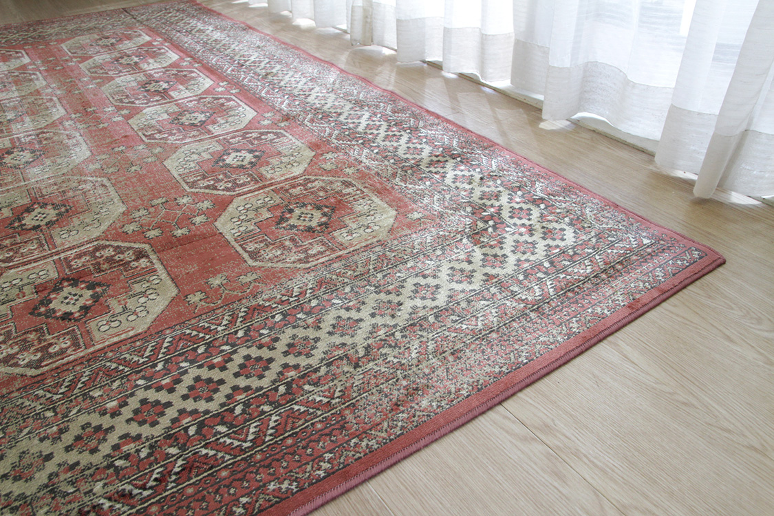 ラホール Lahore ベルギー製 モケット織りラグ　ベージュ