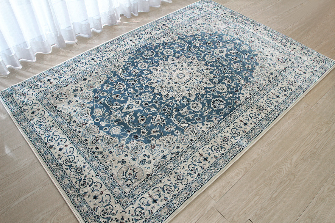 ナインデザイン Nain　ペルシャンテイストラグ ブルー