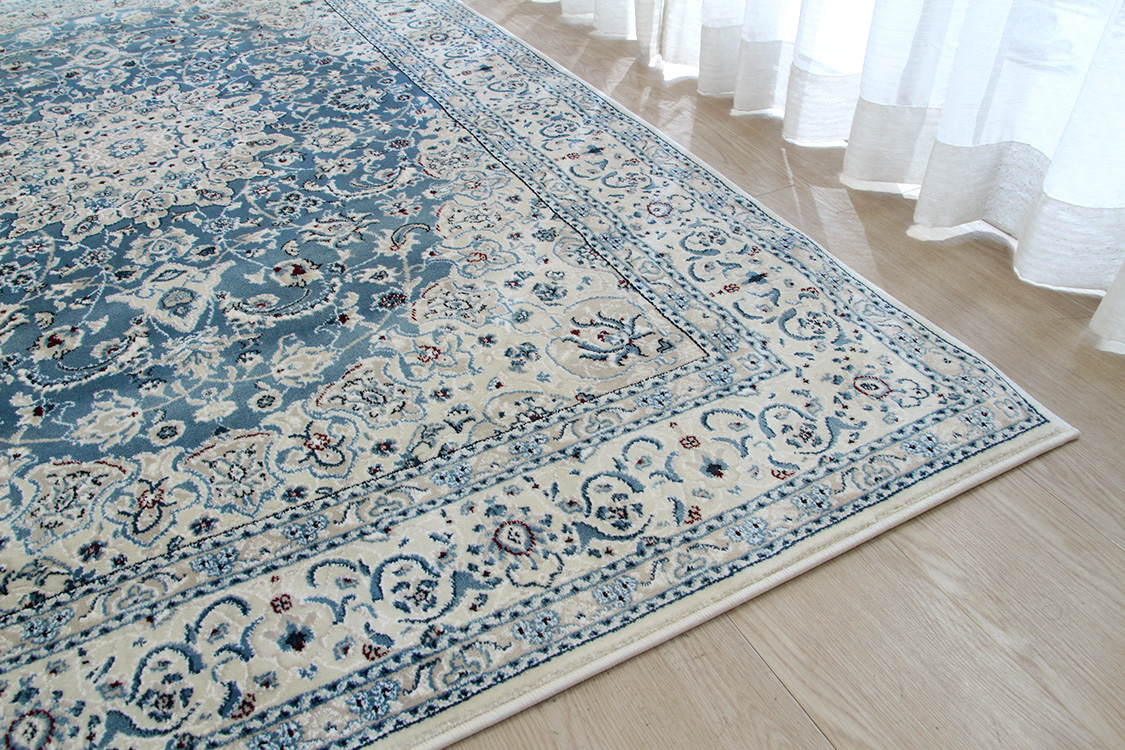 ナインデザイン Nain　ペルシャンテイストラグ ブルー