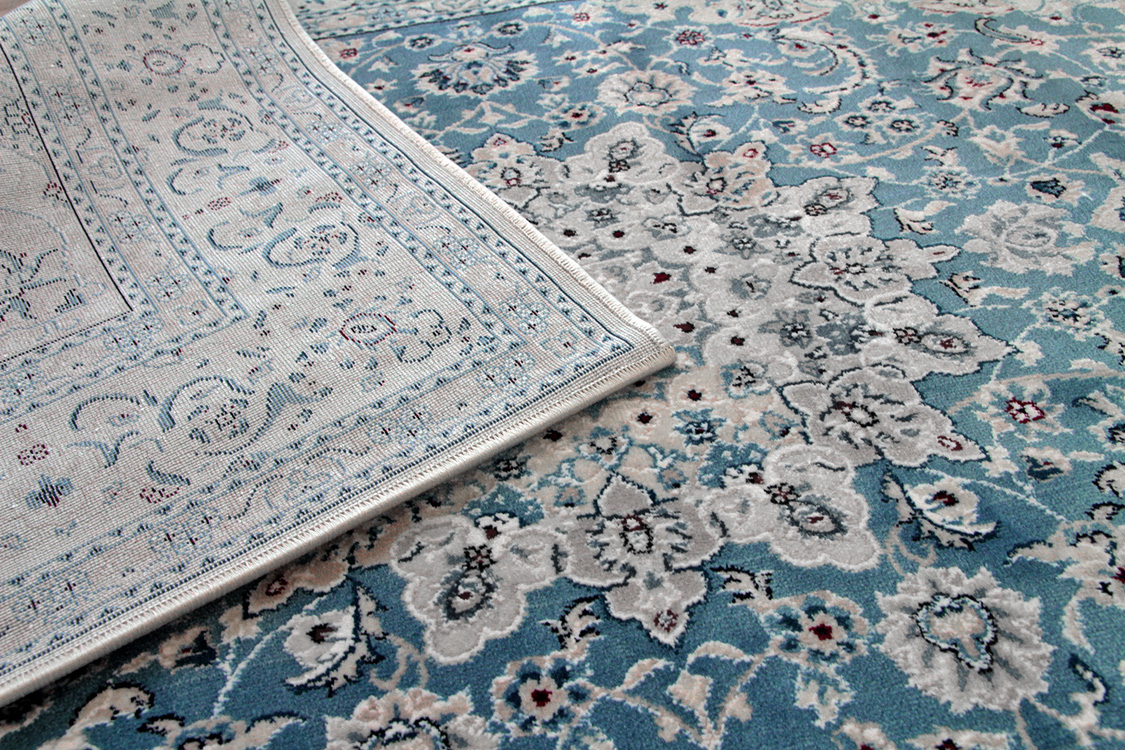 ナインデザイン Nain　ペルシャンテイストラグ ブルー